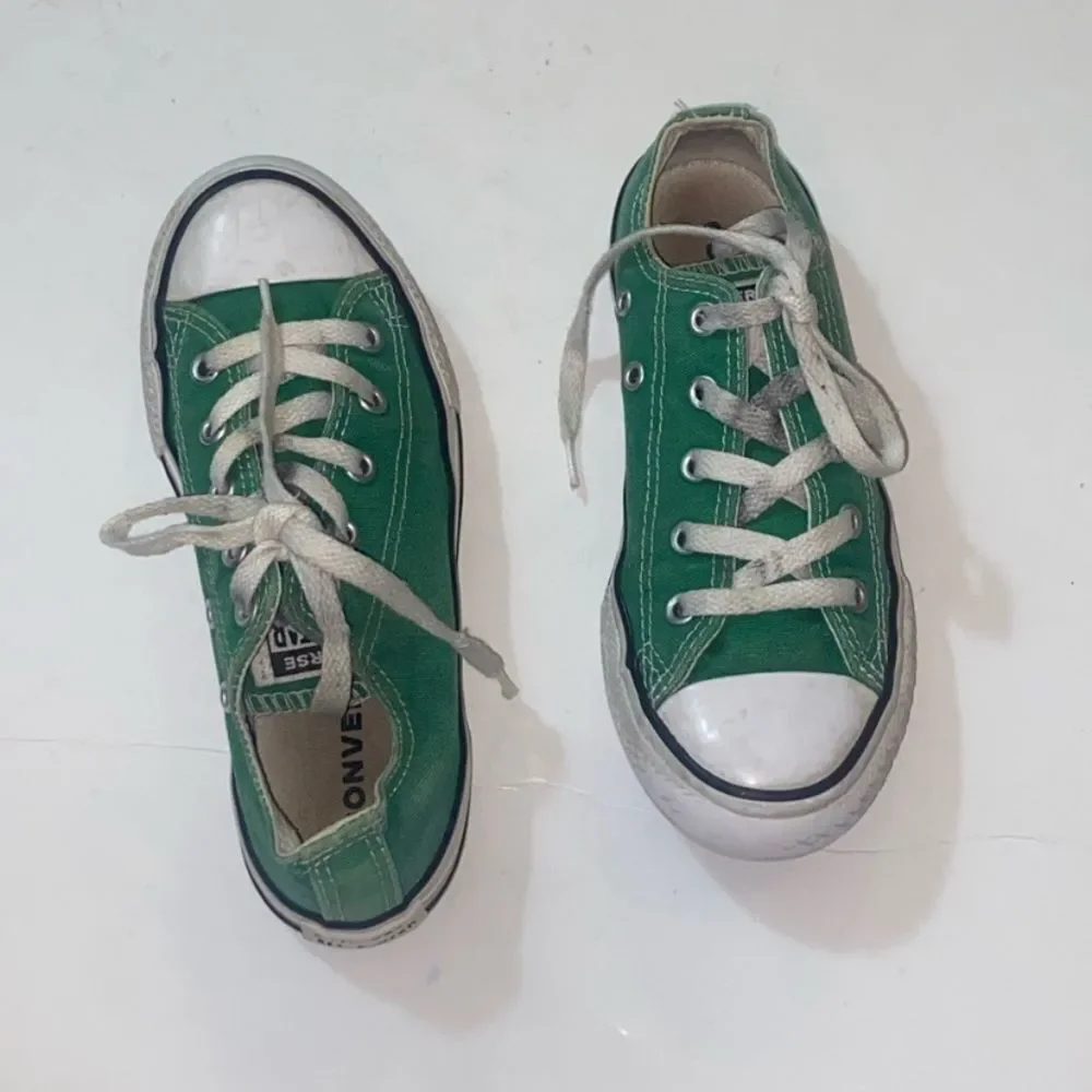 Converse Kids Green Sneakers Unisex Size 1